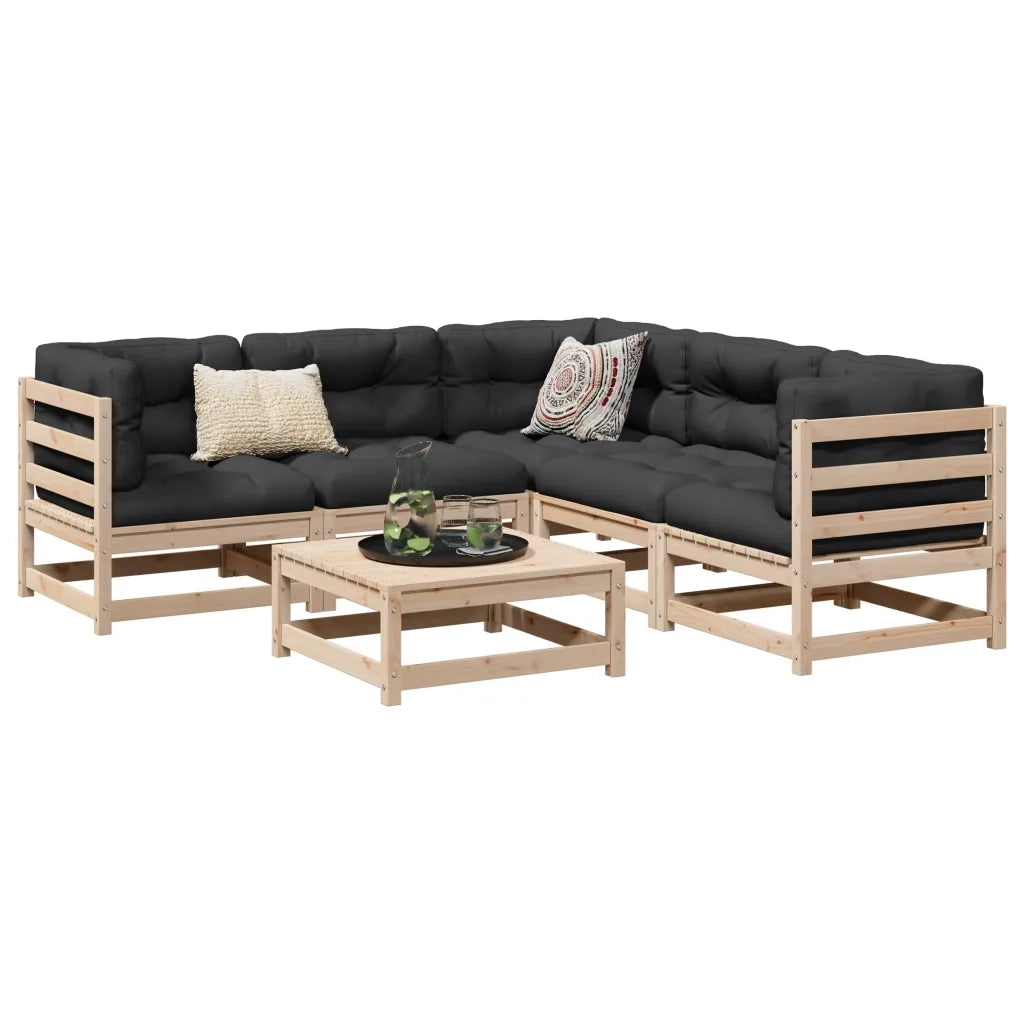Set Divani da Giardino 6 pz in Legno Massello di Pinocod mxl 116856