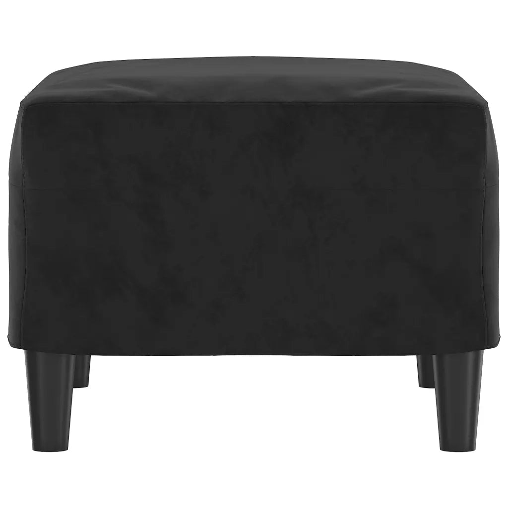 Poggiapiedi Nero 60x50x41 cm in Velluto 349298