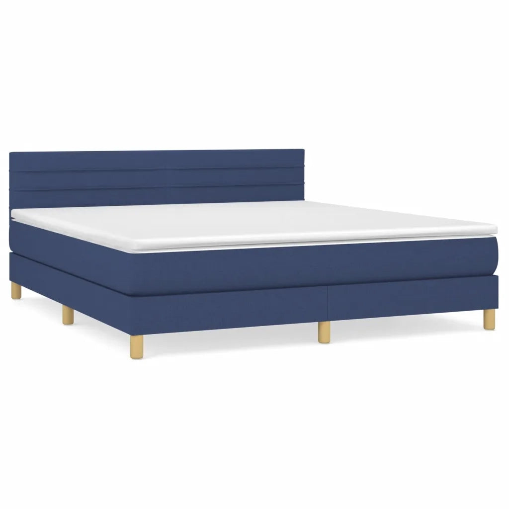 Giroletto a Molle con Materasso Blu 160x200 cm in Tessuto 3140711