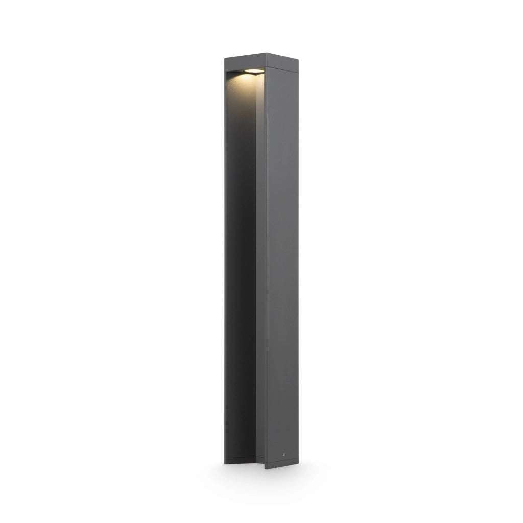 Maytoni Lampada da terra moderna Essen 1 luce LED integrato IP54 grigio alluminio
