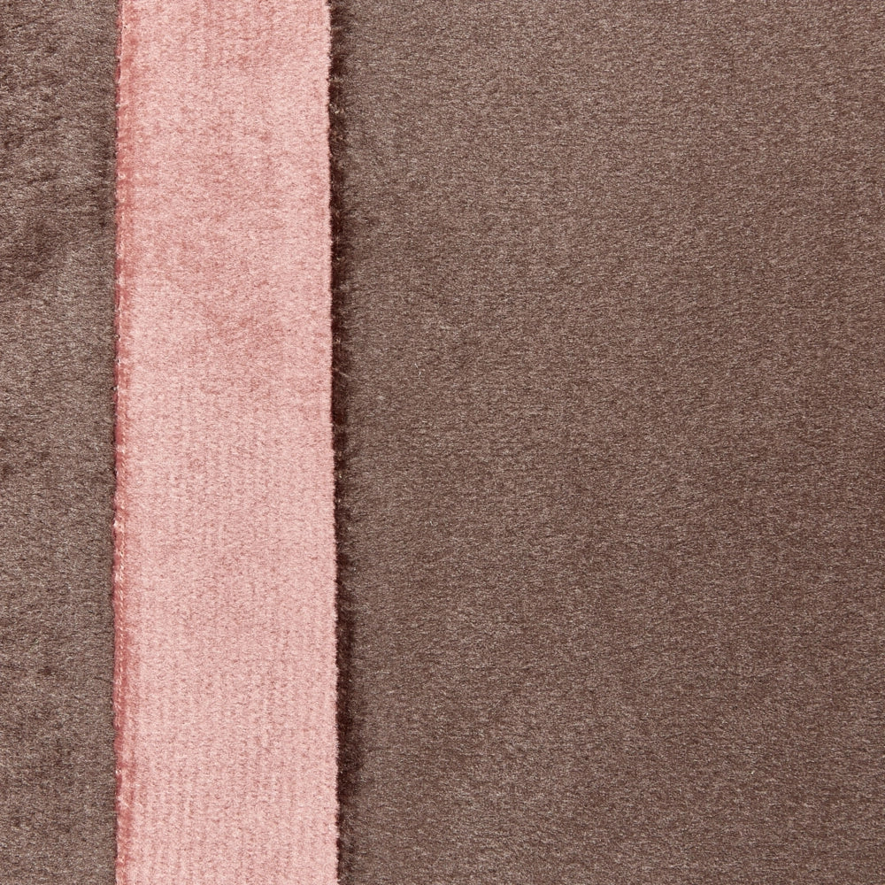 Set di 2 cuscini in cotone marrone ricamati con motivo a strisce 35 x 60 cm morbida imbottitura