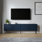 Mornago, Mobile Porta tv un Ripiano, 200x42x60h cm blu