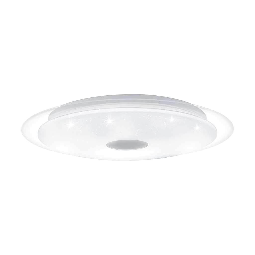 Plafoniera Moderna Lanciano 1 Acciaio Bianco Luce Led Integrato 18,8W