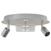 Faretto da soffitto Nichel 29 x 29 x 11 cm Acciaio e vetro CFW2727180