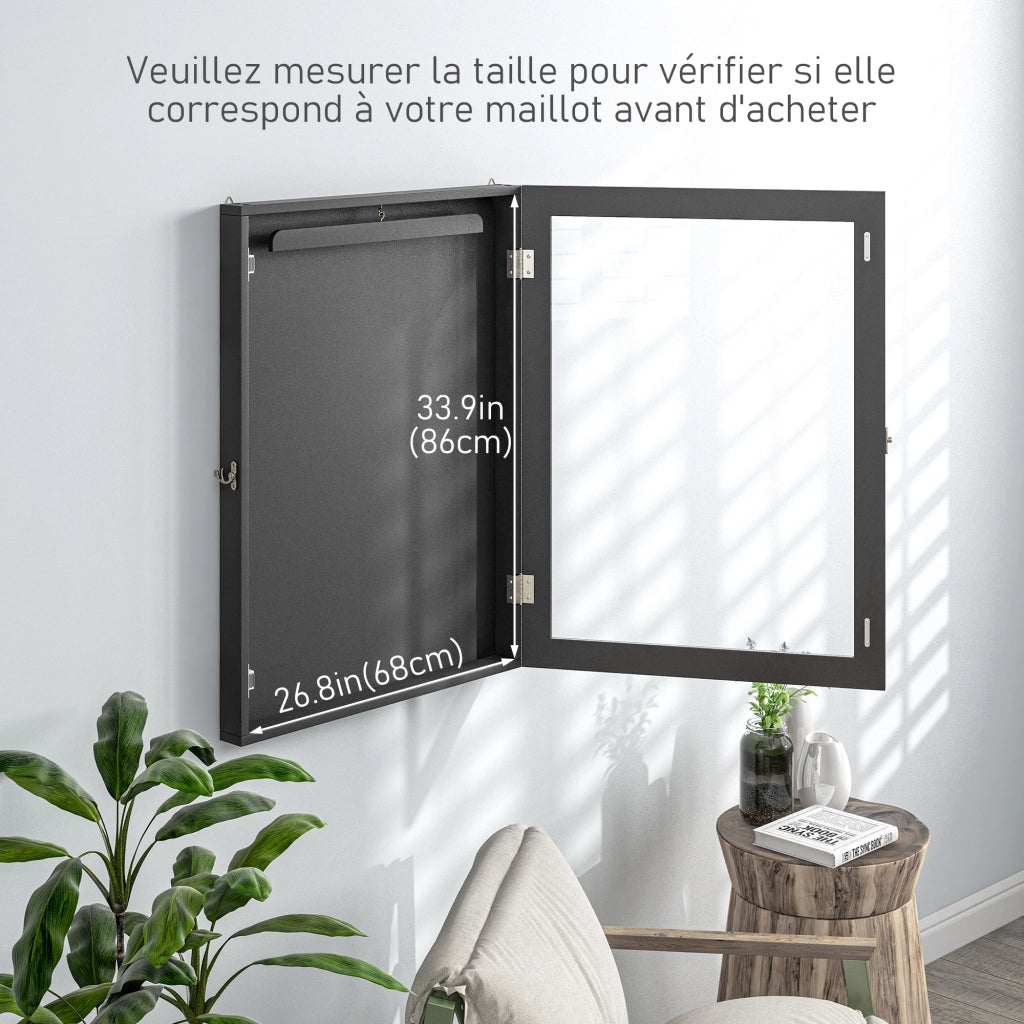 Portaoggetti Appendiabiti con Ganci ¨C zephmum ¨C Nero 71x6.5x89 cm
