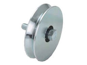 RUOTA CANCELLI GOLA V 1 CUSCINETTO A SFERA ART.402   EE ¸ mm.140x25  portata Kg.280  gola V 92  °    COMBI