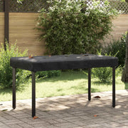 Copertura Tavolo Tinta unita Nero 122 x 72 x 15 cm Tessuto 4106097
