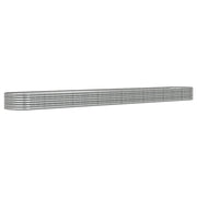 Fioriere | Cassetta per fiori | Letto Giardino Acciaio Zincato 620x80x36cm Argento
