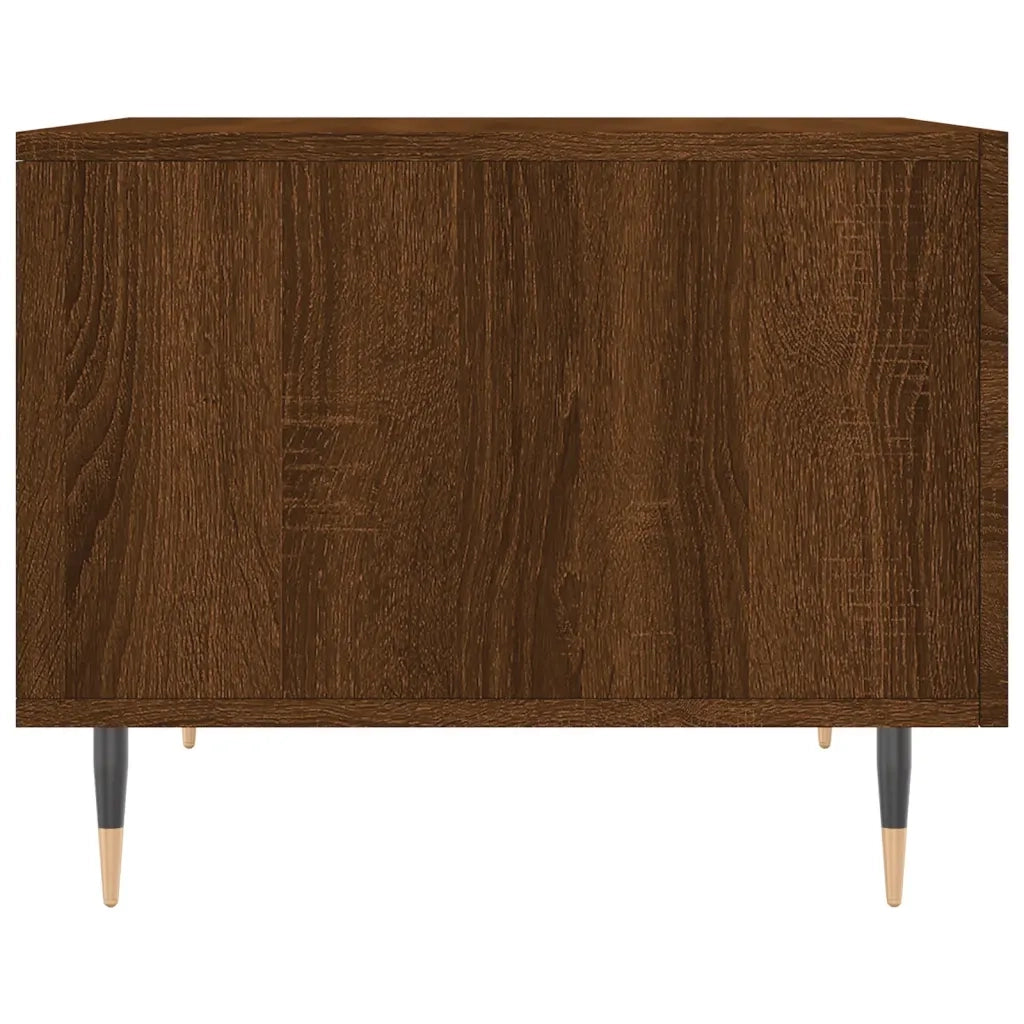 Tavolino da Salotto-Tavolino da soggiorno-Tavolo Rovere Marrone 50x50x40cm Legno Multistrato 817327