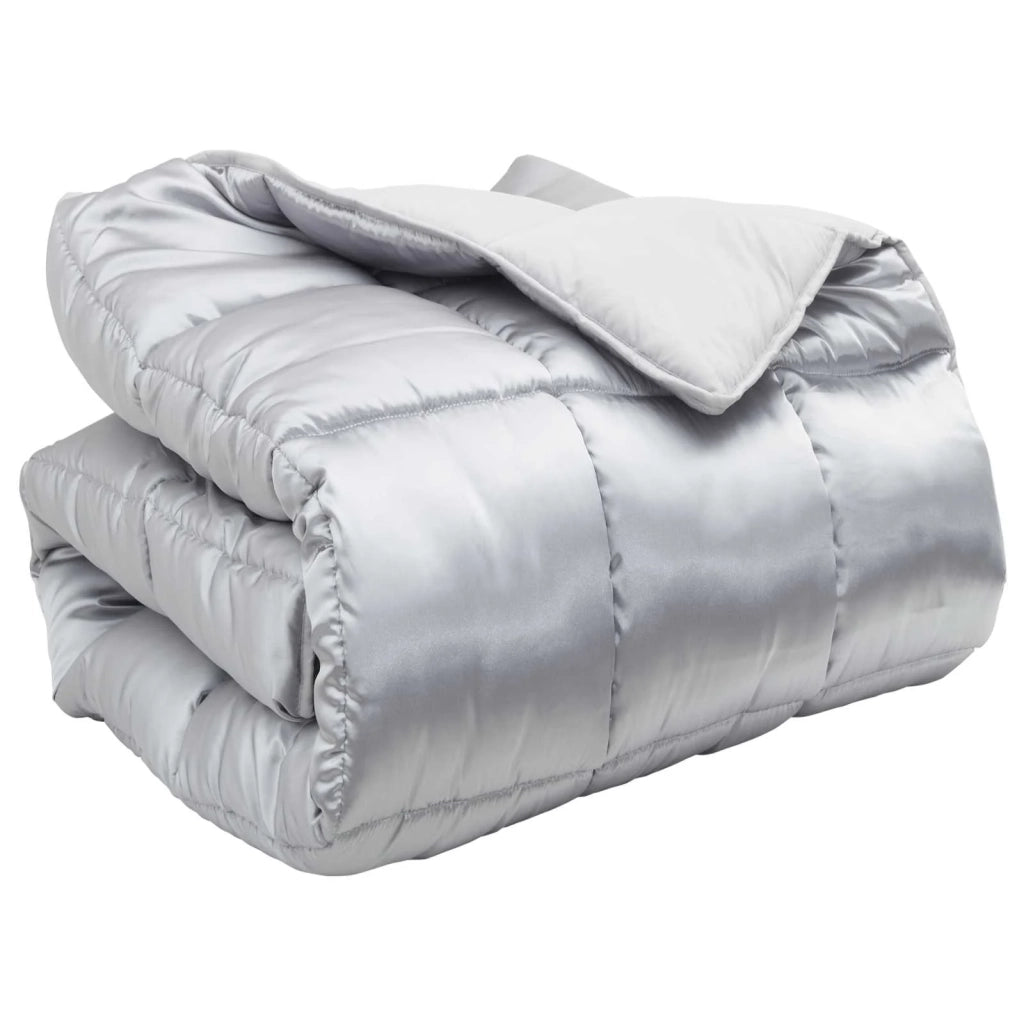 Piumone | Duvet Invernale Argento 140 x 220 cm Satin e Micropile