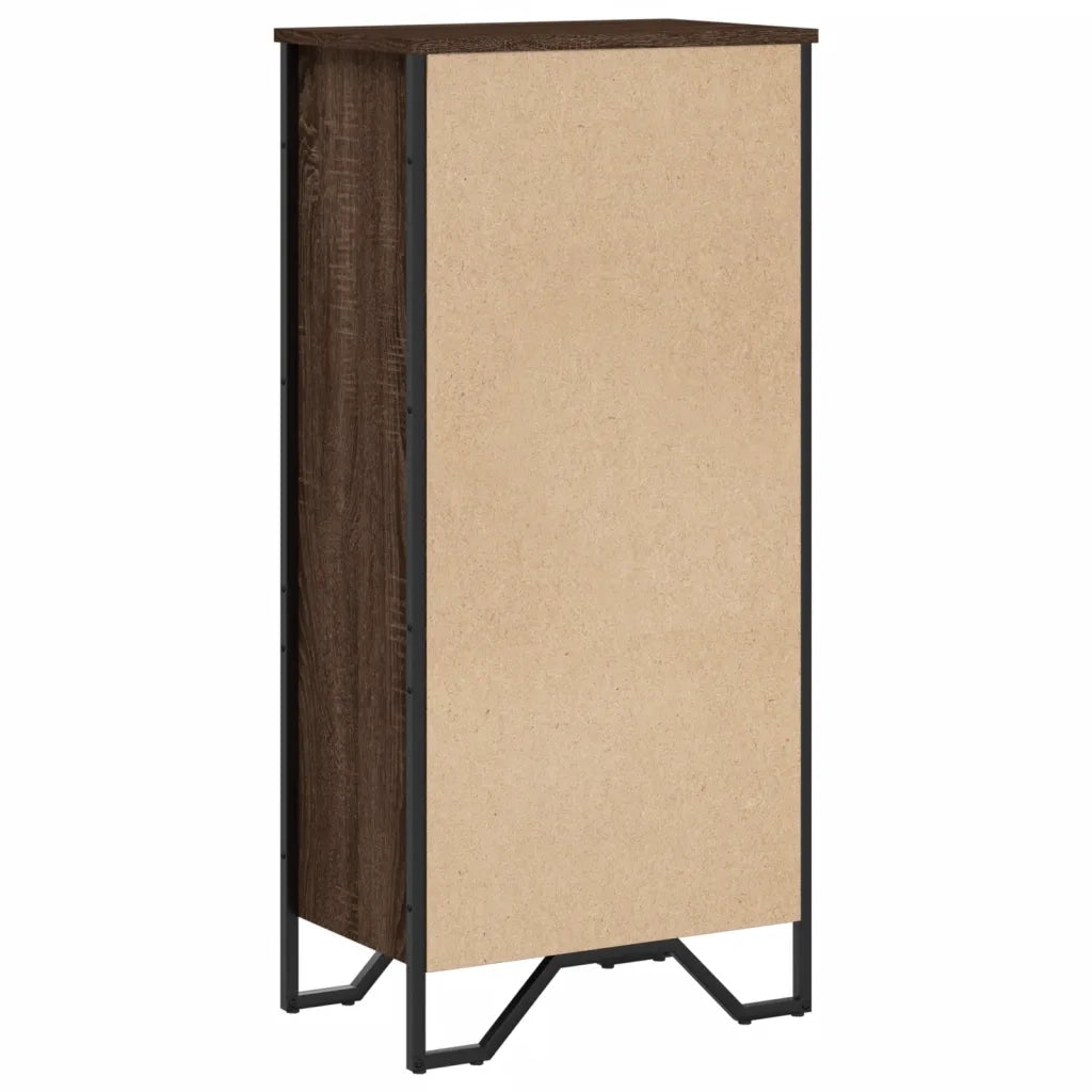 Libreria-Scaffale per Libri-Mobile di Stoccaggio Rovere Marrone 50x31x106 cm in Legno Multistrato