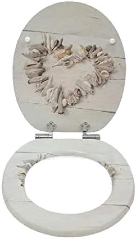 WC-bril in legno con chiusura morbida - Montaggio e pulizia semplice