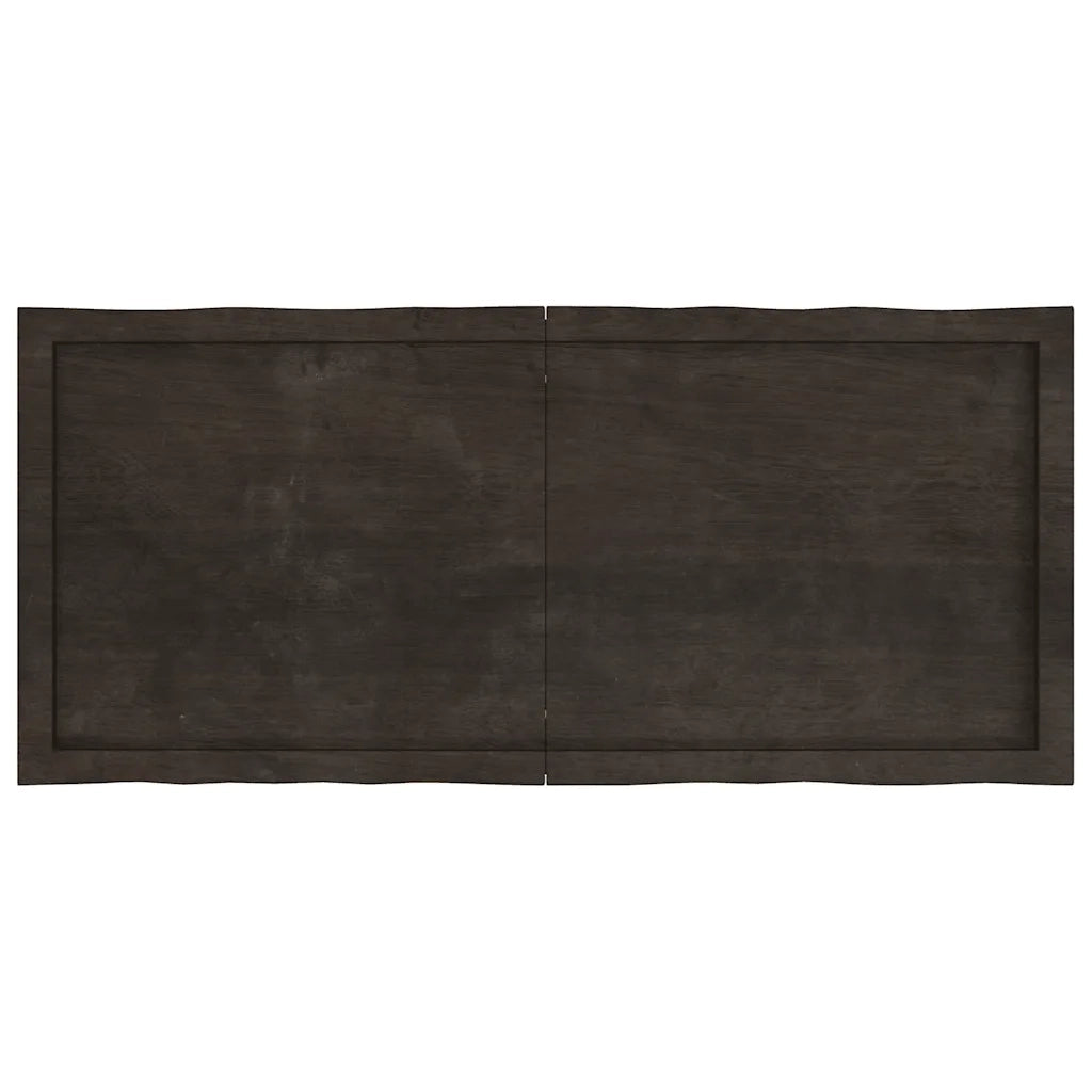 Piano Tavolo | Superficie Tavolo | Piano Scrivania Marrone Scuro 120x50x(2-6)cm Rovere Non Trattato