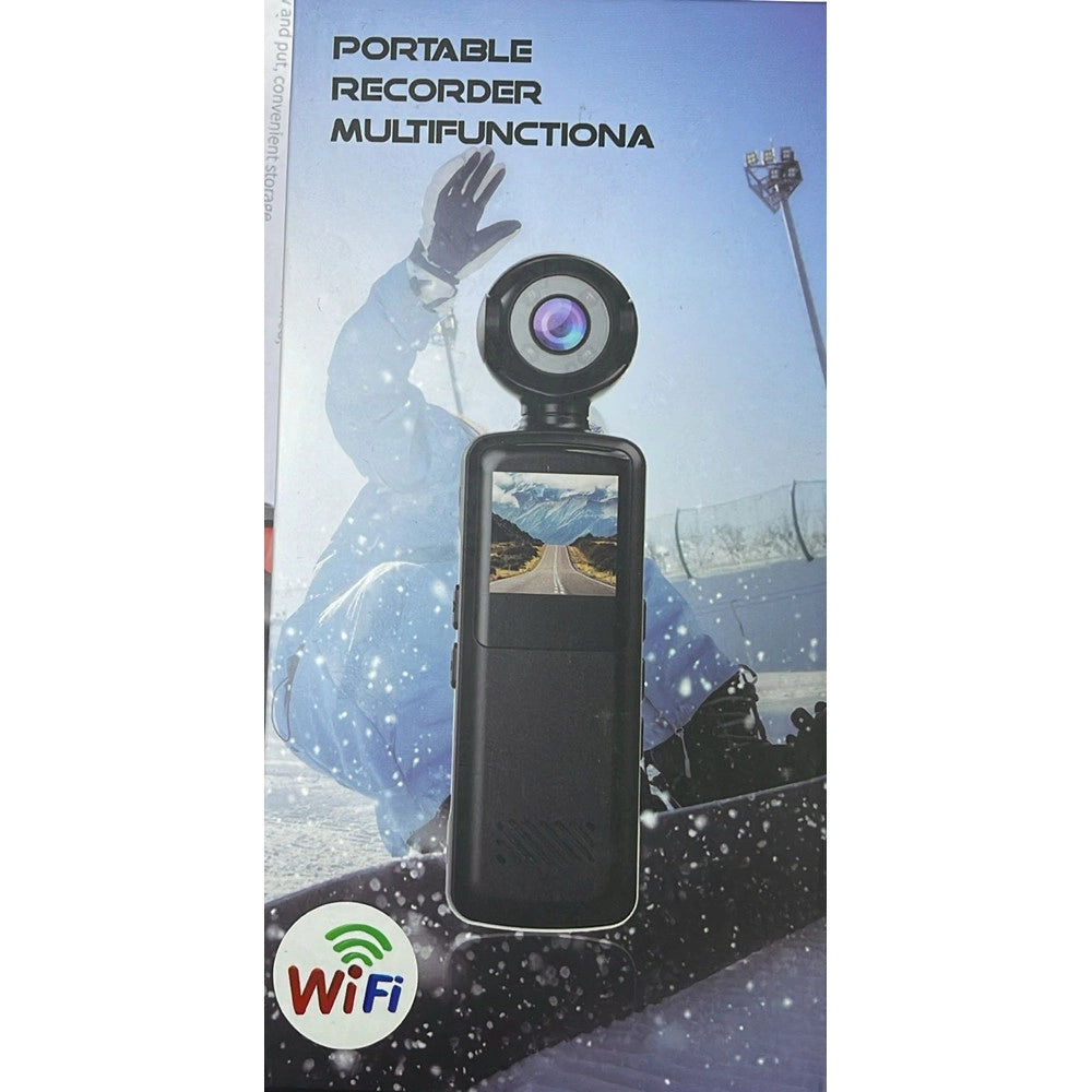 Trade Shop - Fotocamera Tascabile Wifi Action Camera Videocamera Portatile Registratore Multifunzione -