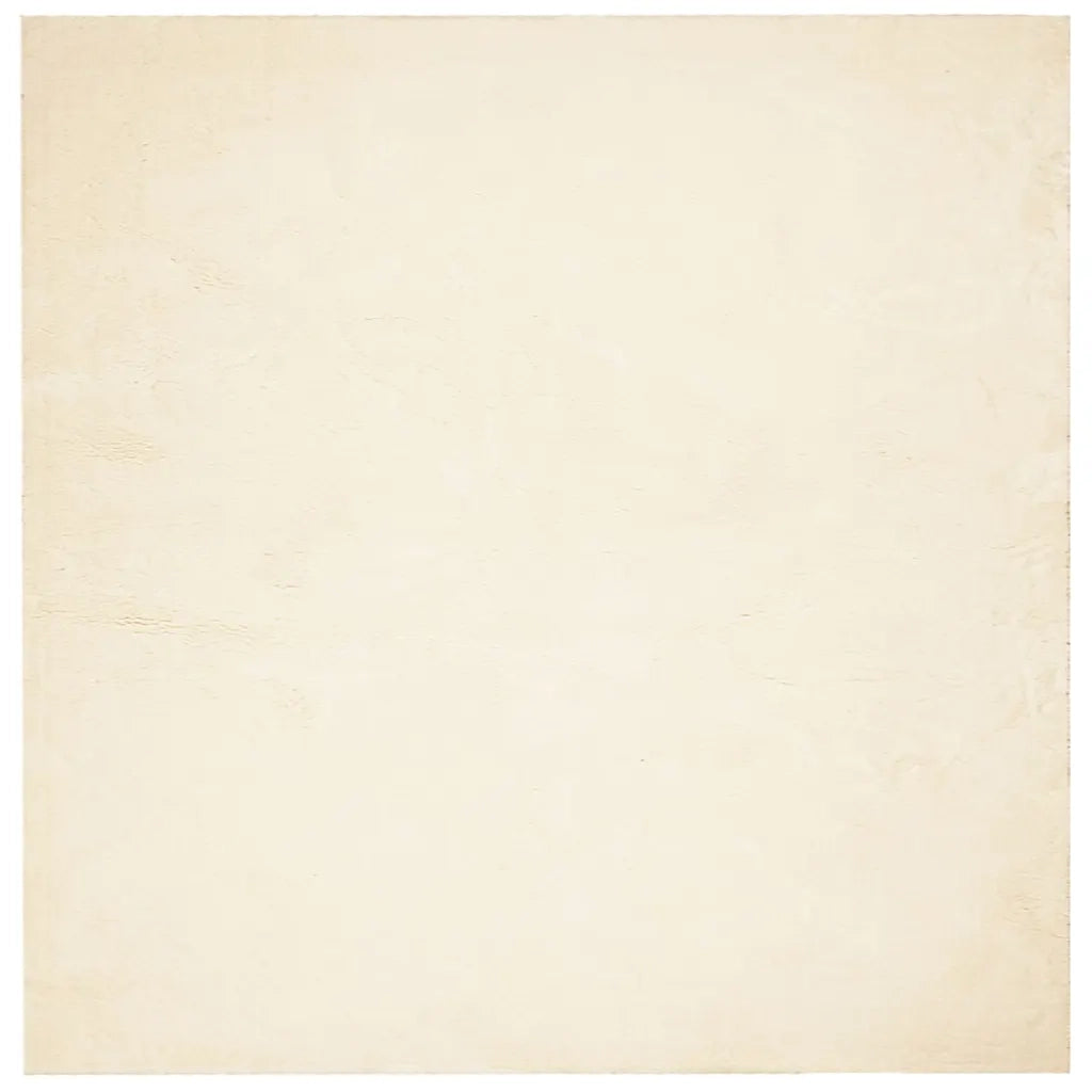 Tappeto a Pelo Corto HUARTE Morbido e Lavabile Crema 160x160 cm 375040