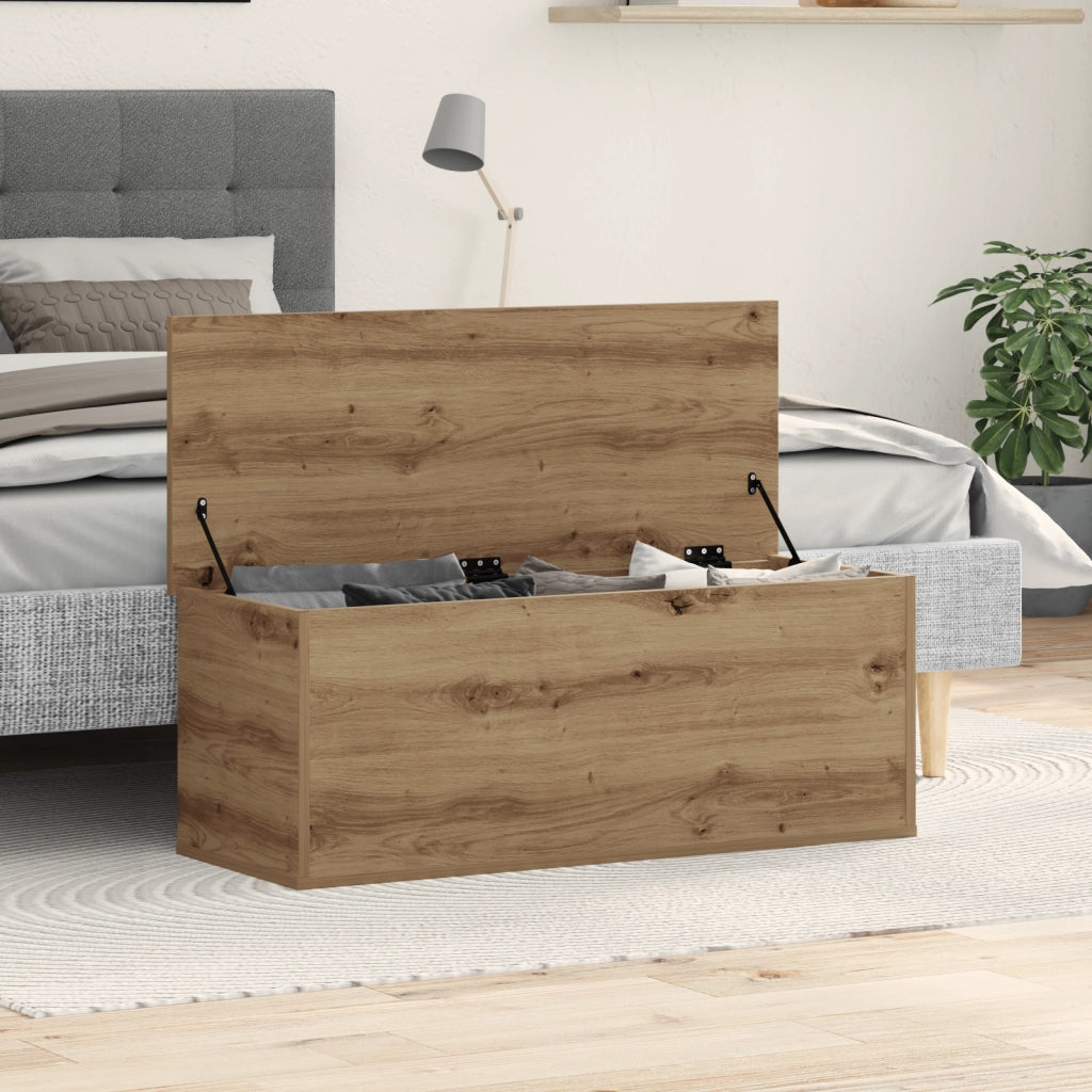 Scatola portaoggetti  in rovere artigianale 90x35x35 cm in legno