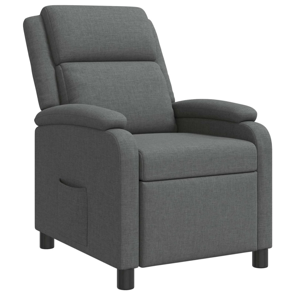 Divano Sedia-Poltrona reclinabile Grigio Scuro Tessuto 504033