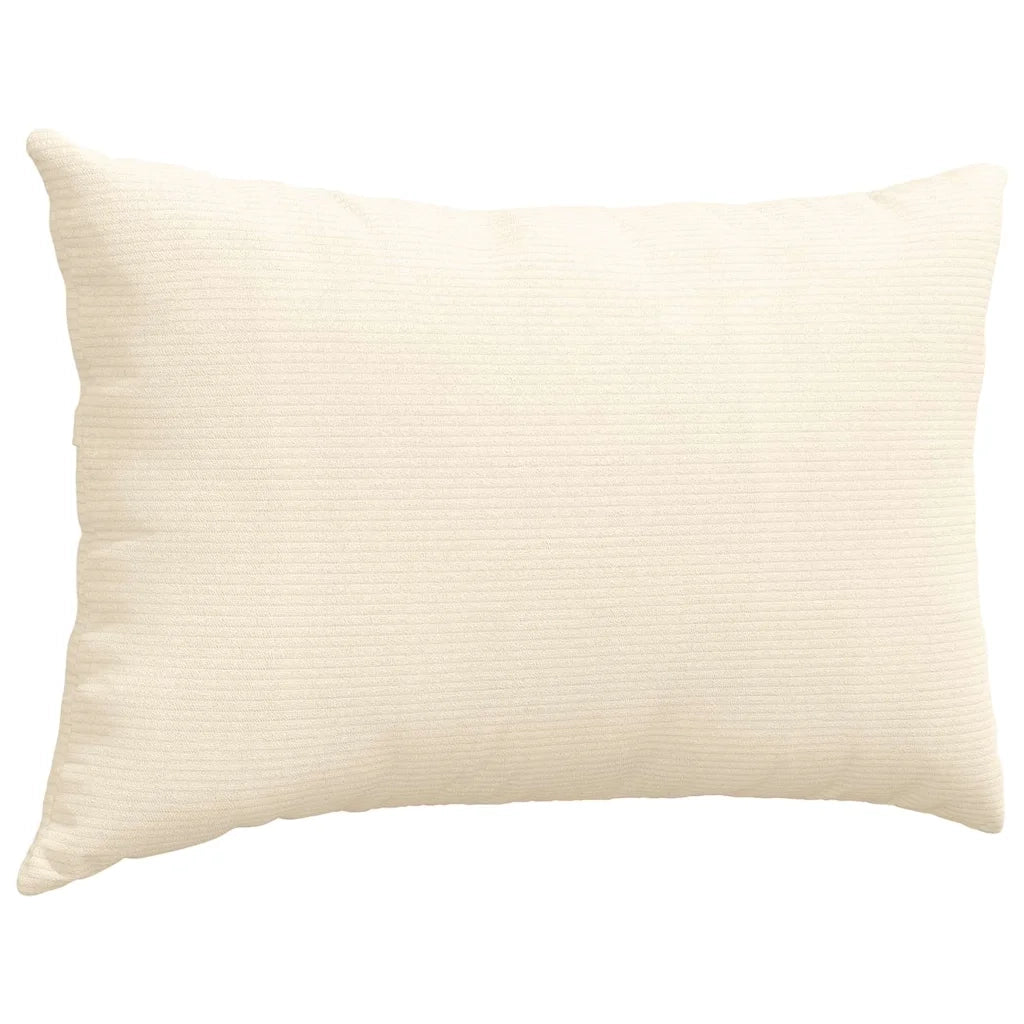 Cuscini da Divano 2 pcs Crema 60 x 40 cm Tessuto in Cords 42013690