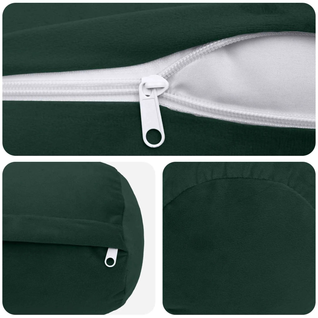 Cuscino con cuscino HEERLEN 2 pz Verde Scuro Velluto 929991