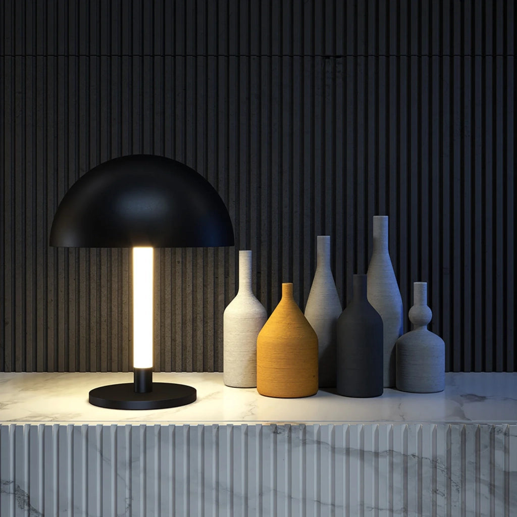 Maytoni lampada da tavolo moderna Ray 1 luce LED integrato nero metallo