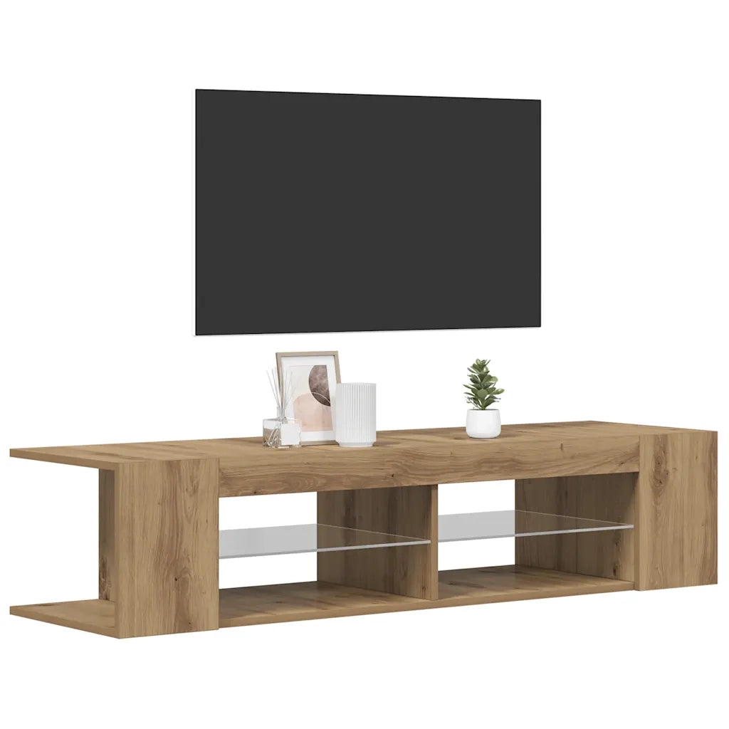 Mobile Porta TV con LED Artigianale 90x39x30 cm Multistrato 856326