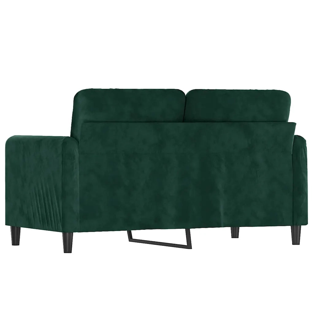 Divano a 2 Posti Verde Scuro 120 cm in Velluto 359434