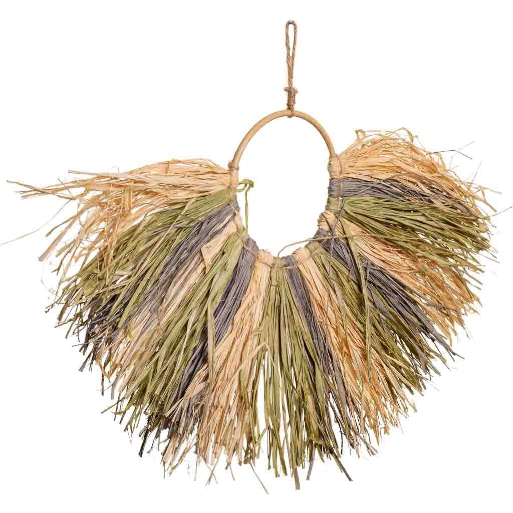 Collana decorazione muro in fibra naturale marrone 19x02x15h
