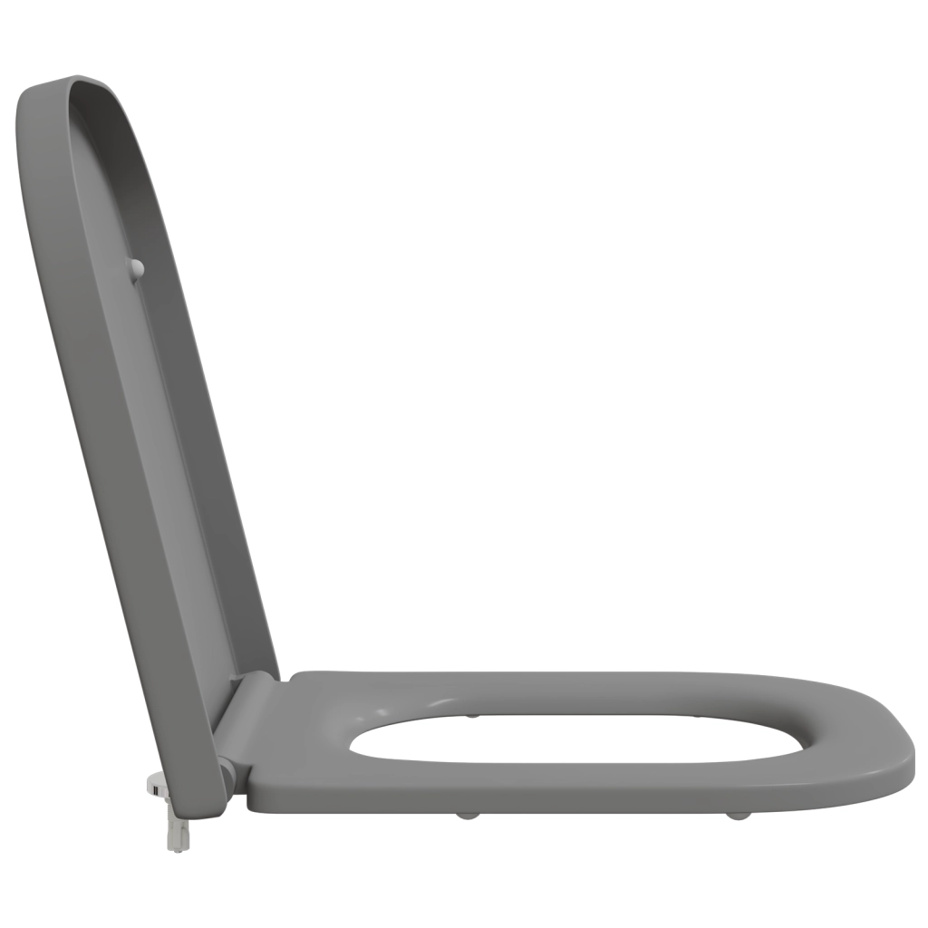 Sgabello per WC con chiusura morbida in Duroplast Grigio