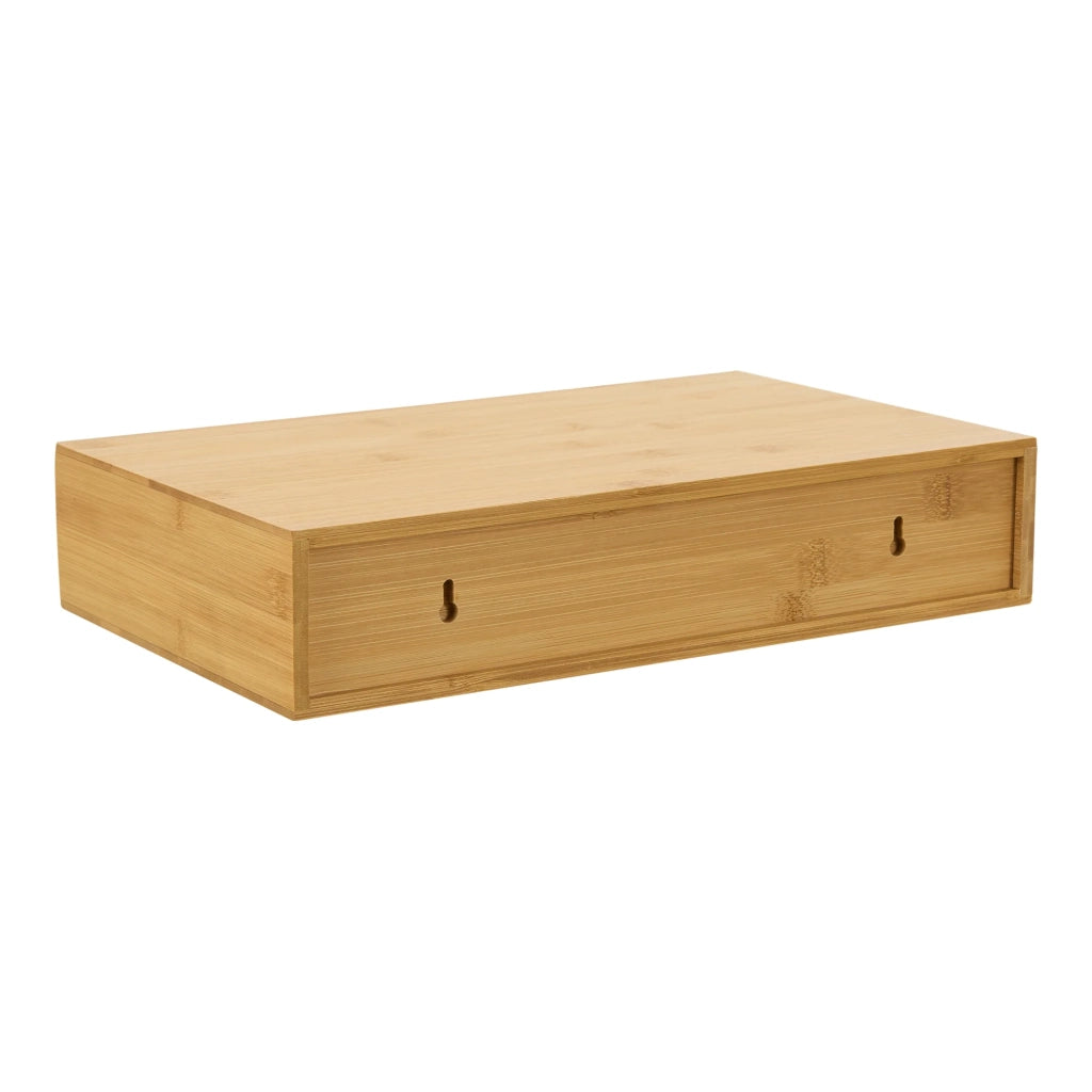 Set di 2 mensole da parete moderno mobile contenitore 40 x 24 x 8 cm naturale 03_0009736