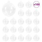 Set di Palle di Natale 100 pz Trasparente ? 10 cm CFW3174027