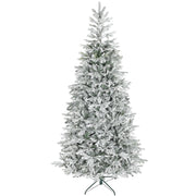 Albero di Natale ¨C zephmum ¨C Innevato 210 cm Base Metallo Pieghevole
