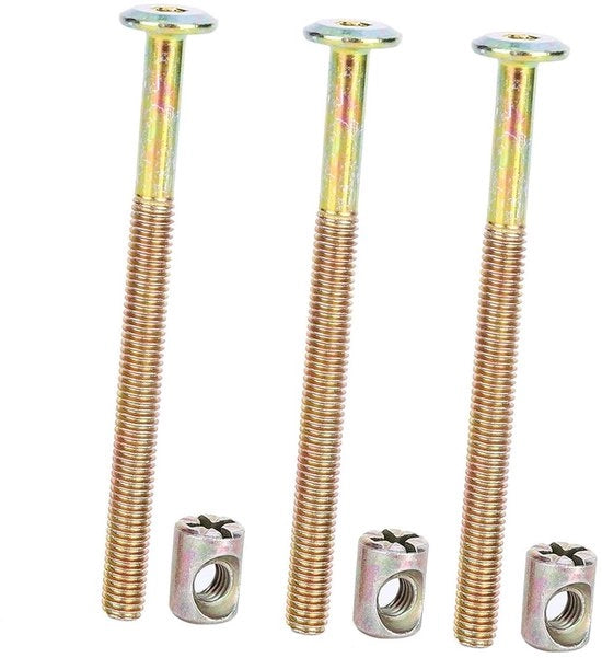 Viti in acciaio inossidabile da 10 pezzi con dado - Maniglie per sedili oscillanti, letto, sedia e cani.