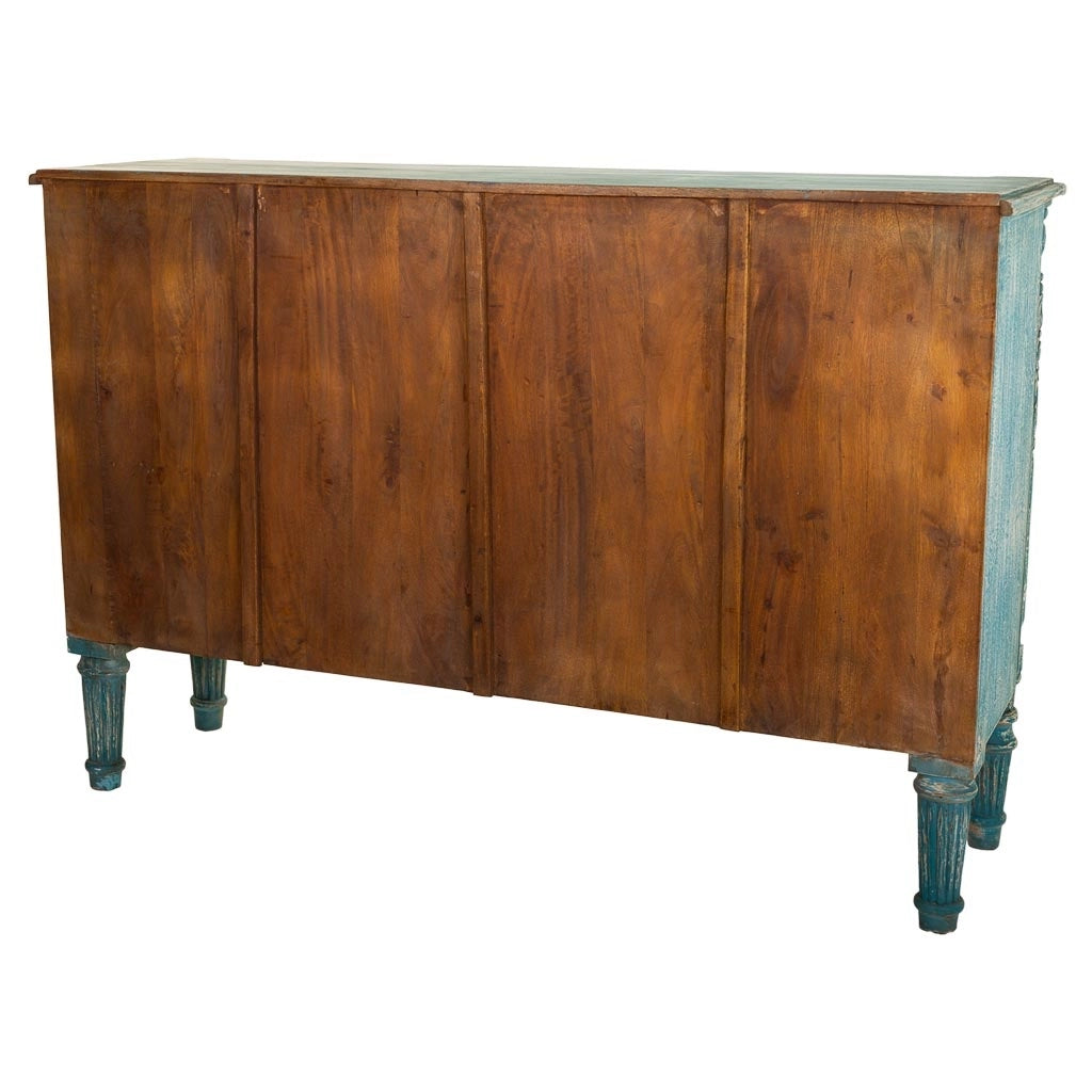 Credenza in legno blu 148x44x100