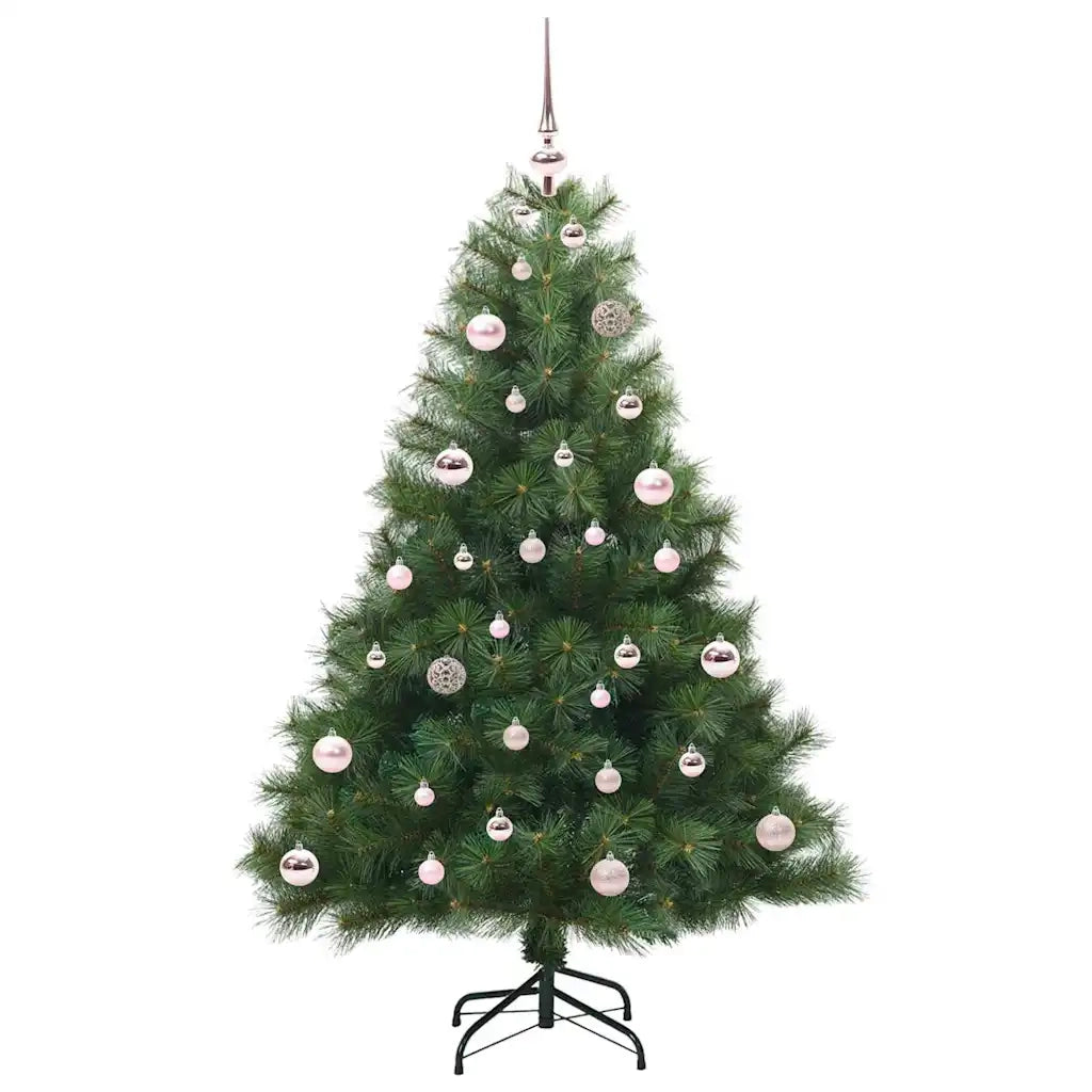 Albero di Natale | Decorazioni natalizie artificiale con 150 LED Verde 150 cm PE e PVC