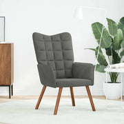 vidaXL Sedia Relax Grigio Scuro in Velluto
