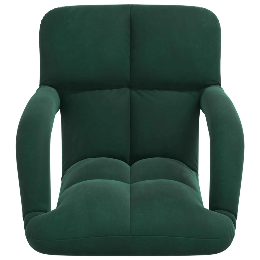 Sedia a pavimento regolabile Verde Scuro Velluto