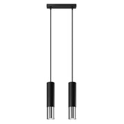 Lampada a sospensione Pure Lume Spirexez 2 GU10 nero cromo