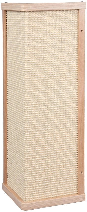 Pannello di fissaggio per angoli in quercia con tappeto di sisal sostituibile, duraturo, da appendere al muro per gatti (70 cm - Sisal naturale)