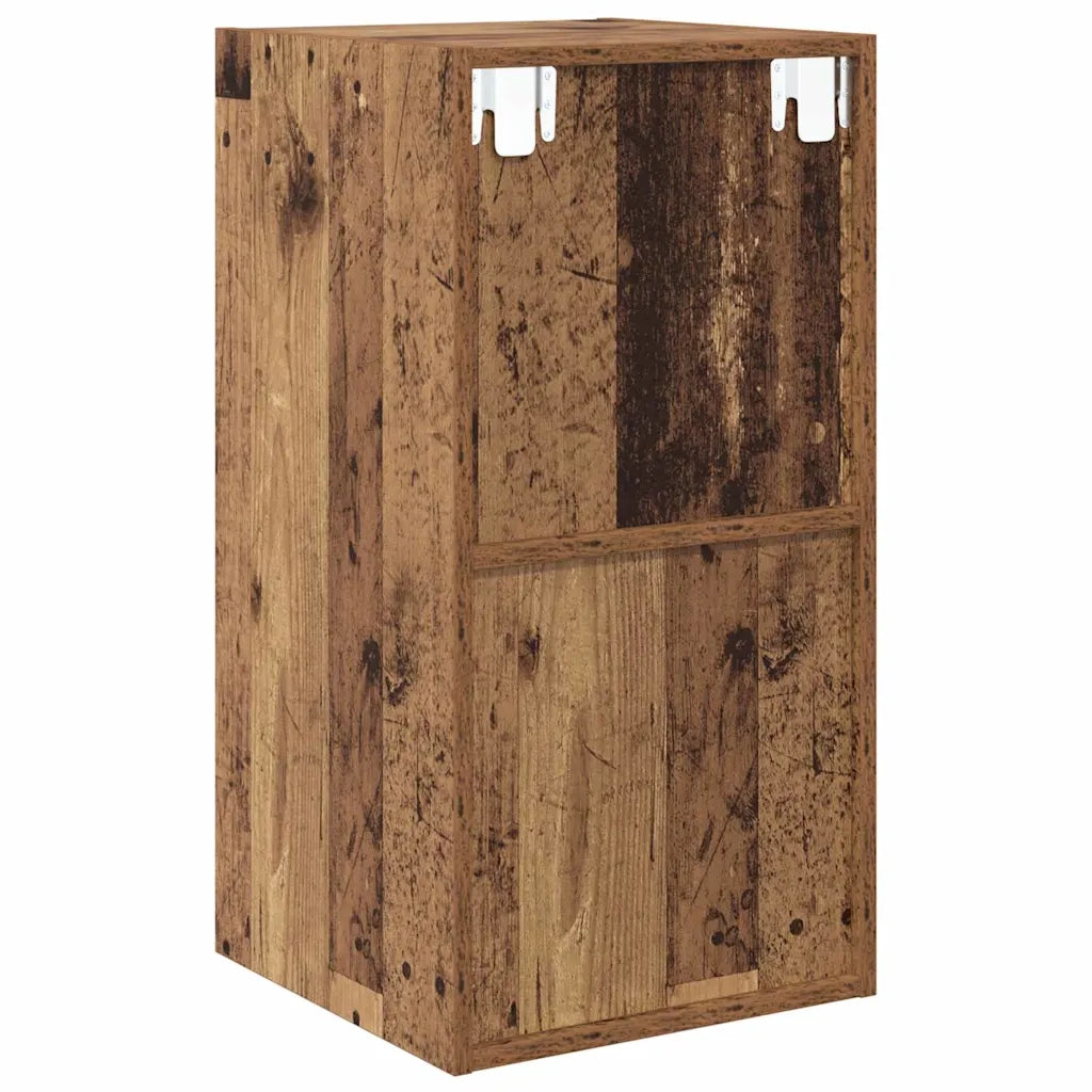 vidaXL Mobile TV da Muro Legno vecchio 37 x 37 x 72 cm