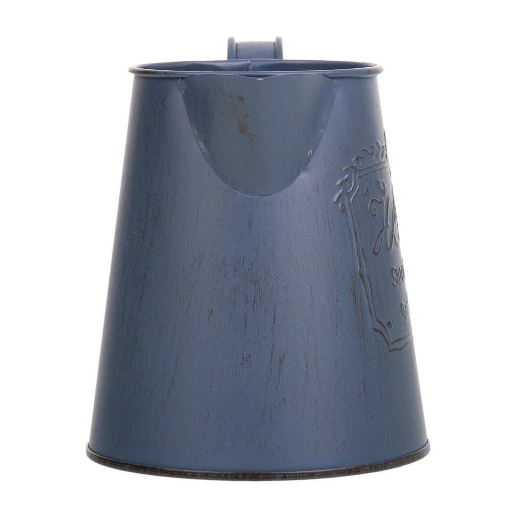 Brocca metallo blu 14xp10x11,5/12,5h td:7,5