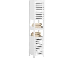 Cassettone per Bagno - Mobili per Bagno - Alto - Bianco - 34x161x30cm
