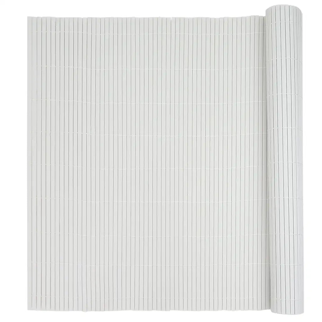 Recinzione da Giardino | Recinzione da cortile Bifacciale Bianca 1,8x5 m in PVC