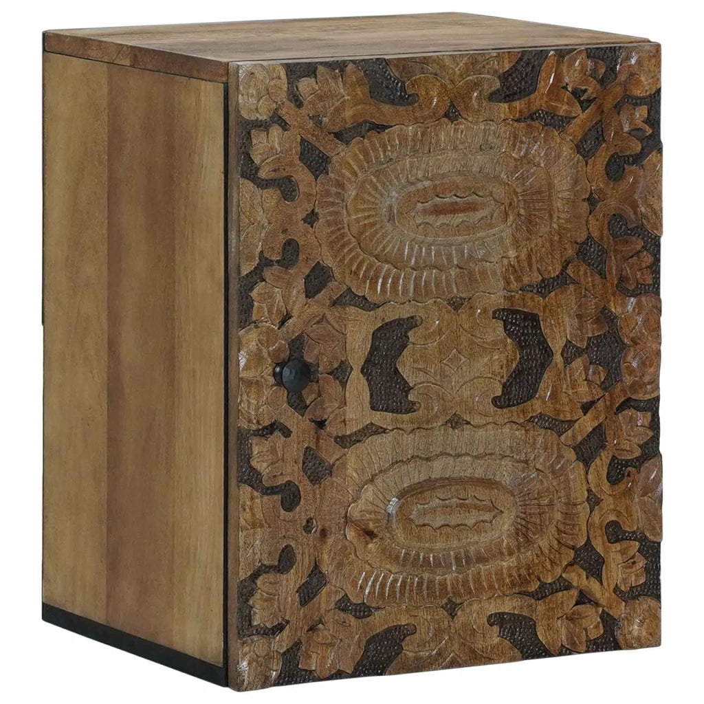 Mobile Appeso da Bagno con porta Marrone 38 x 33,5 x 48 cm