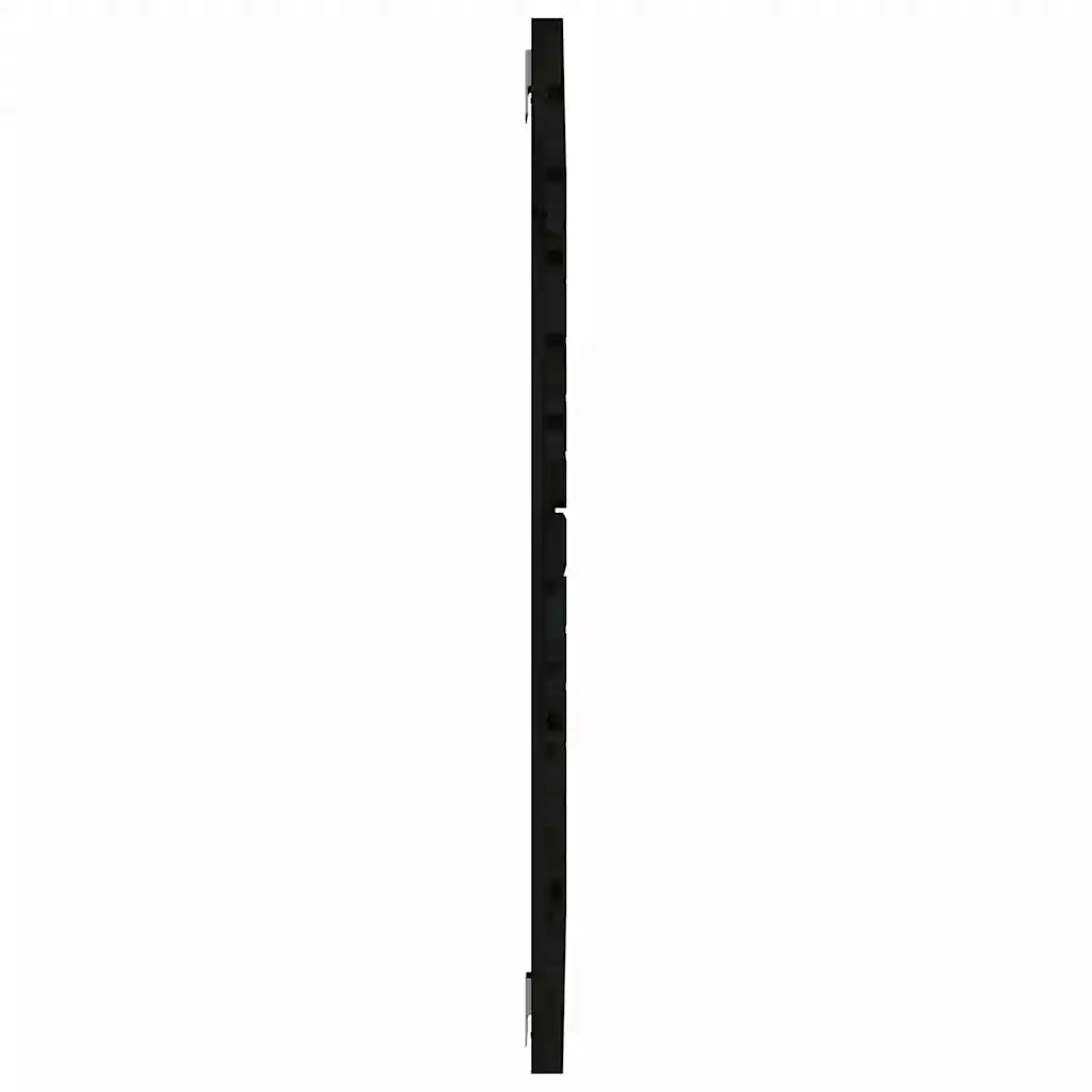 Testiera | Testata da Parete Nera 96x3x91,5cm in Legno Massello di Pino