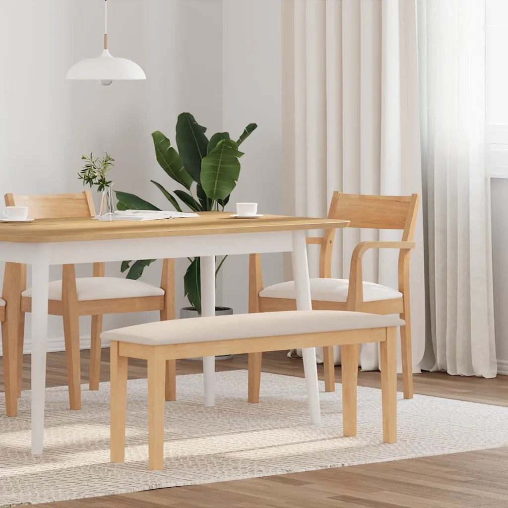 Panca 110 cm in Legno Massello di Hevea 4102603