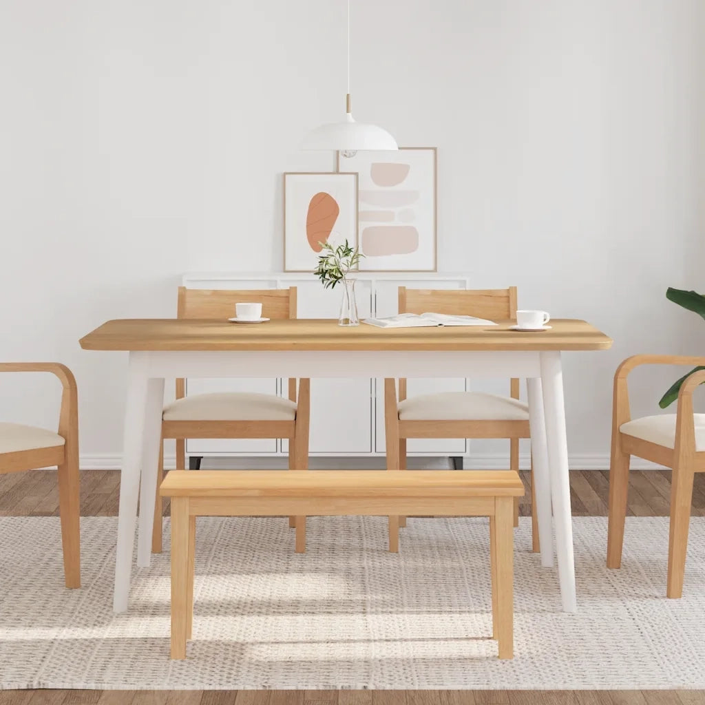 Panca 90 cm in Legno Massello di Hevea CFW5935309