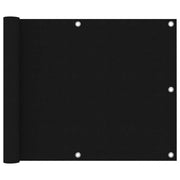 Schermo per balcone schermo per la privacy 75 x 600 cm tessuto Oxford nero 02_0010275
