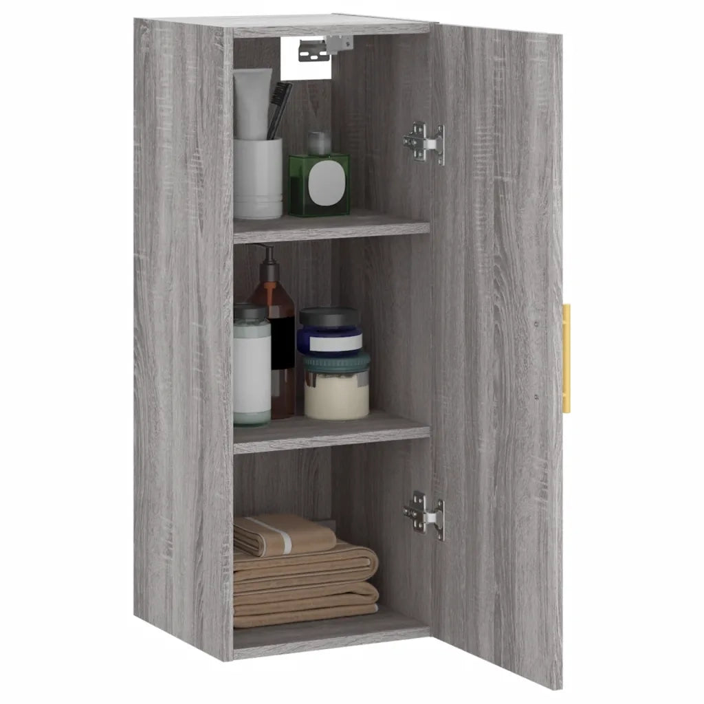 Mobile a Parete Grigio Sonoma 34,5x34x90 cm 828850