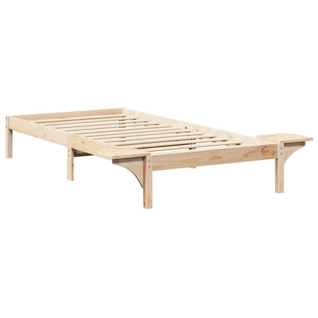 Struttura del letto Naturale 75 x 190 cm Pino massello 873214