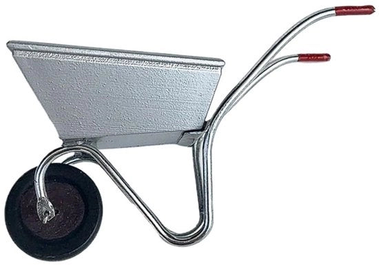 Carrello da Giardino Miniaturo 1/12 - Carrello Metallico per Giardino - Accessori Decorativi per Casa di Bambola - Casa di Bambola - Duraturo - Carattere Rurale - Carrello da Giardino Miniaturo 

Modello: Kruiwagen Miniatuur 1/12
